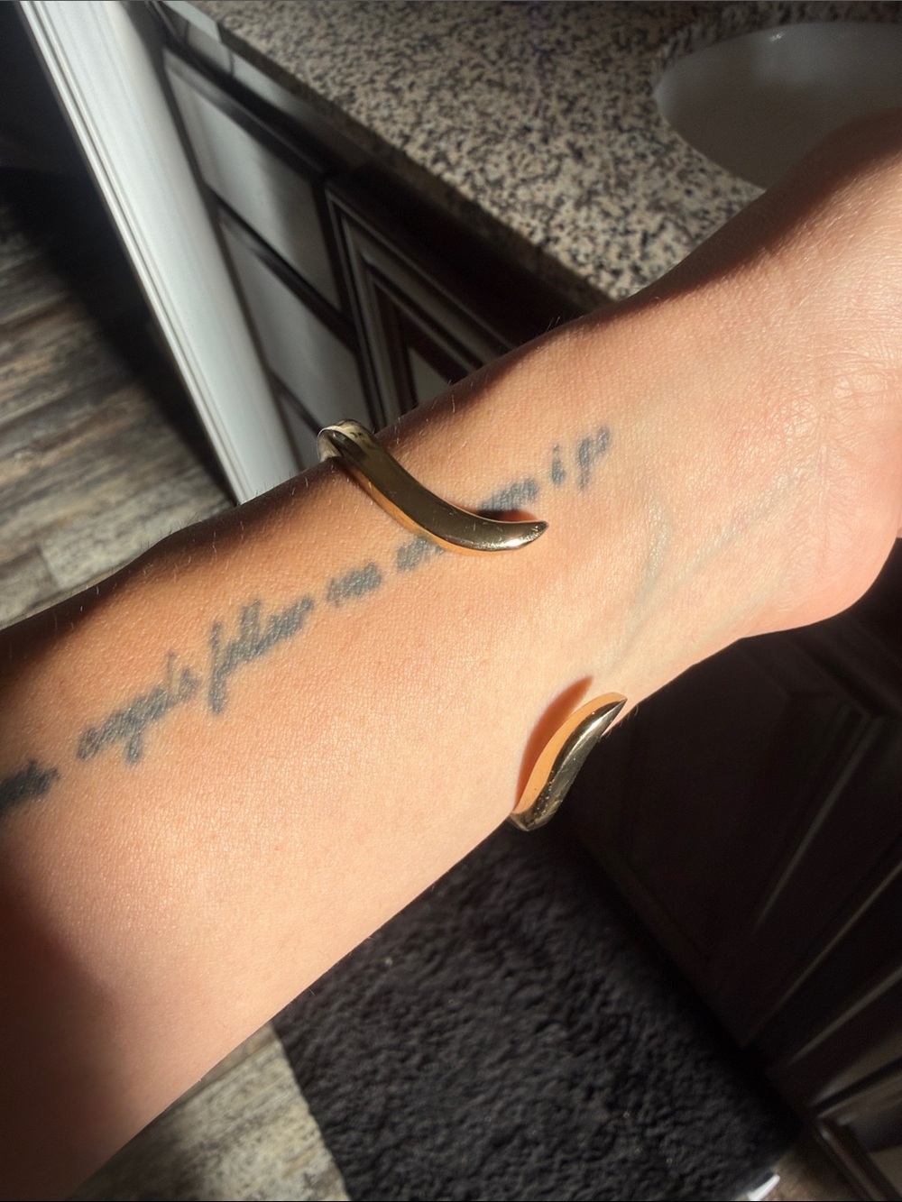Gold Open-Ended Cuff Bracelet - Women Jewelry